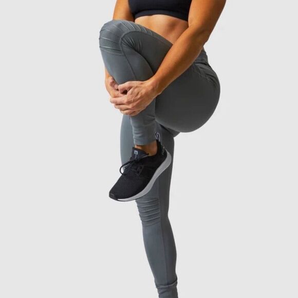 Born Primitive Limited Edition Pleated Moto Leggings in Gray Size Small - Picture 7 of 8